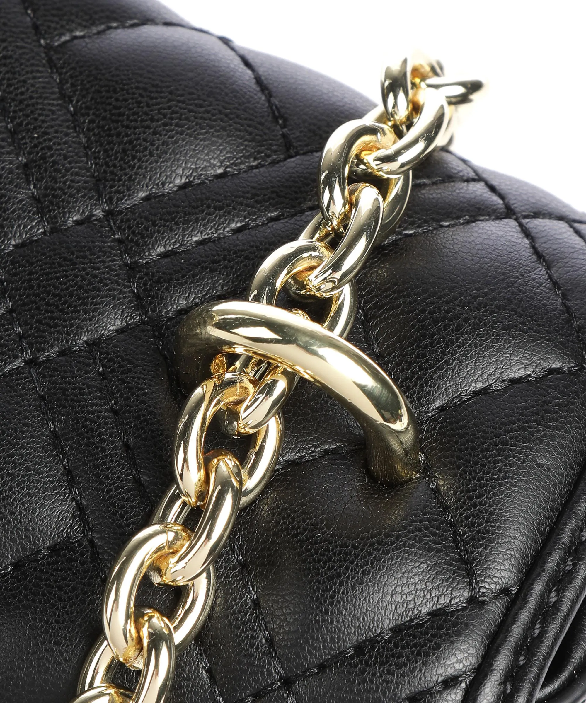  Love Moschino Quilted Borsa a spalla pelle sintetica nero  