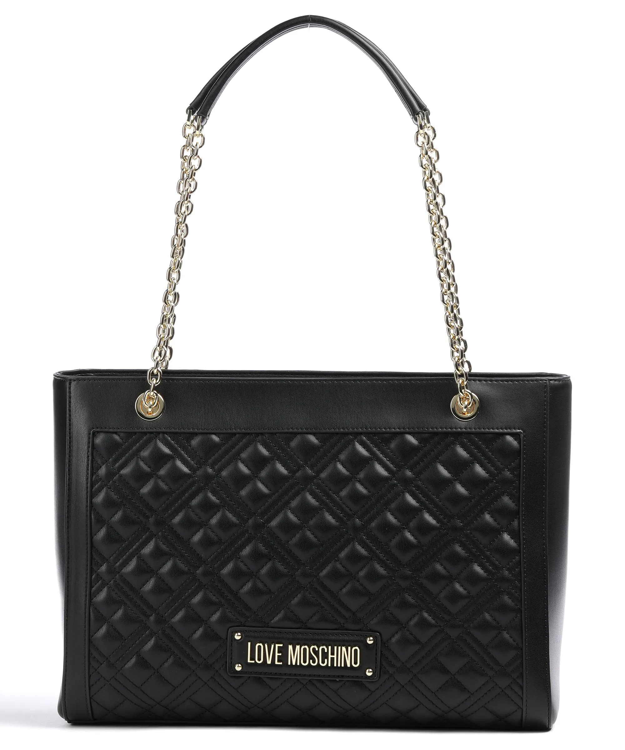  Love Moschino Quilted Borsa shopper pelle sintetica nero  