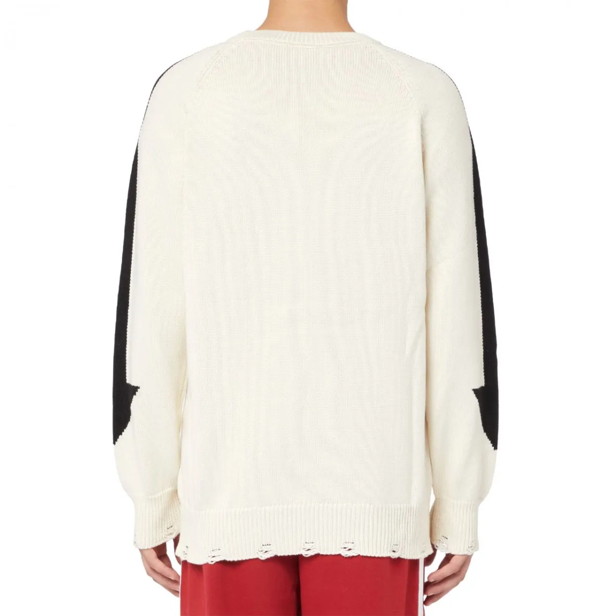 Maglia In Tricot Con Banda Laterale
