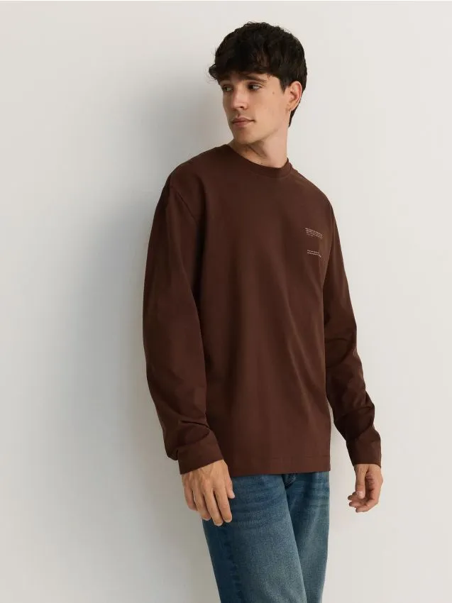 Maglietta a maniche lunghe Longsleeve regular con stampa