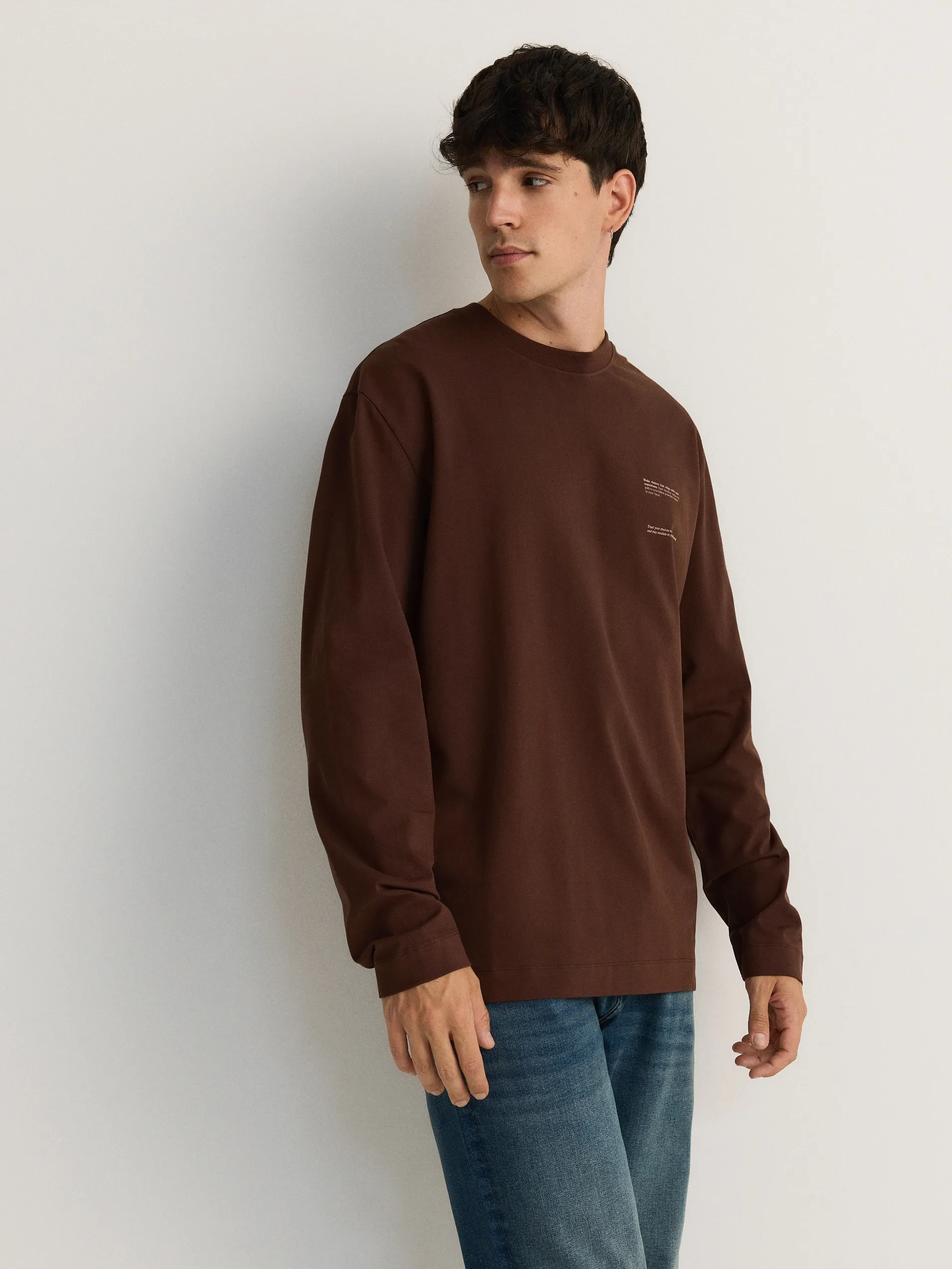 Maglietta a maniche lunghe Longsleeve regular con stampa