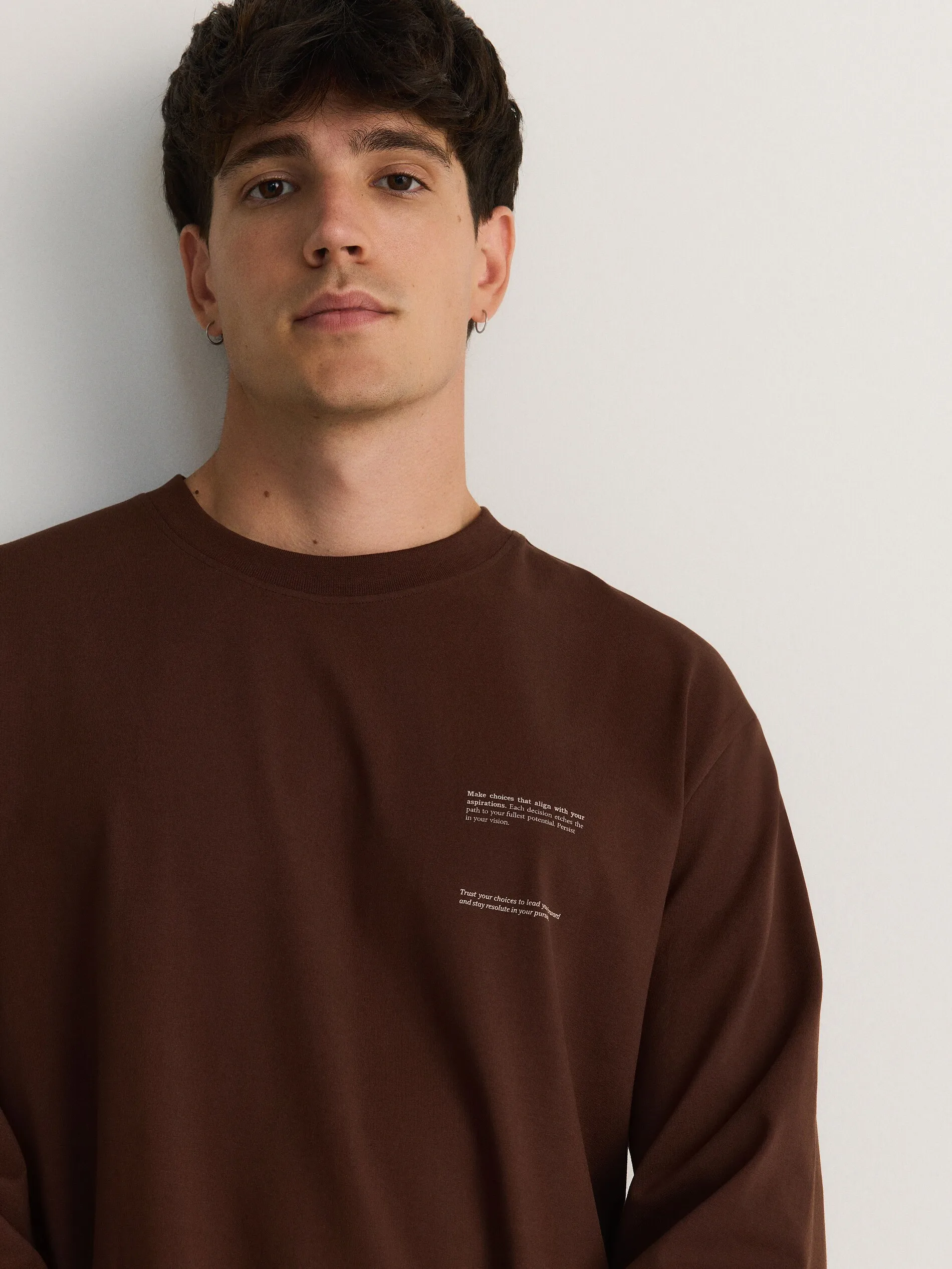 Maglietta a maniche lunghe Longsleeve regular con stampa
