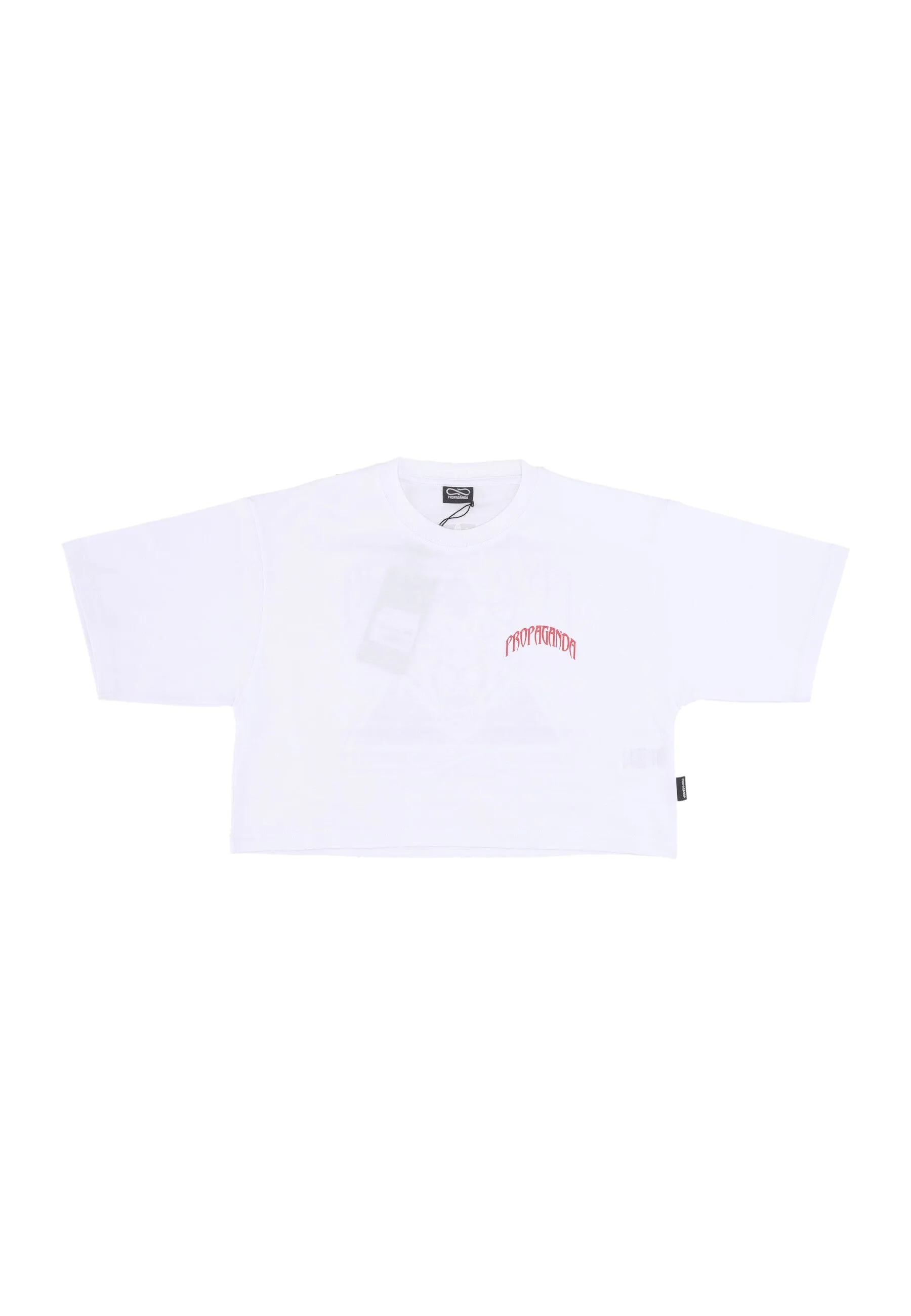 Maglietta Corta Donna W Triangle Bengala Crop Top Tee White