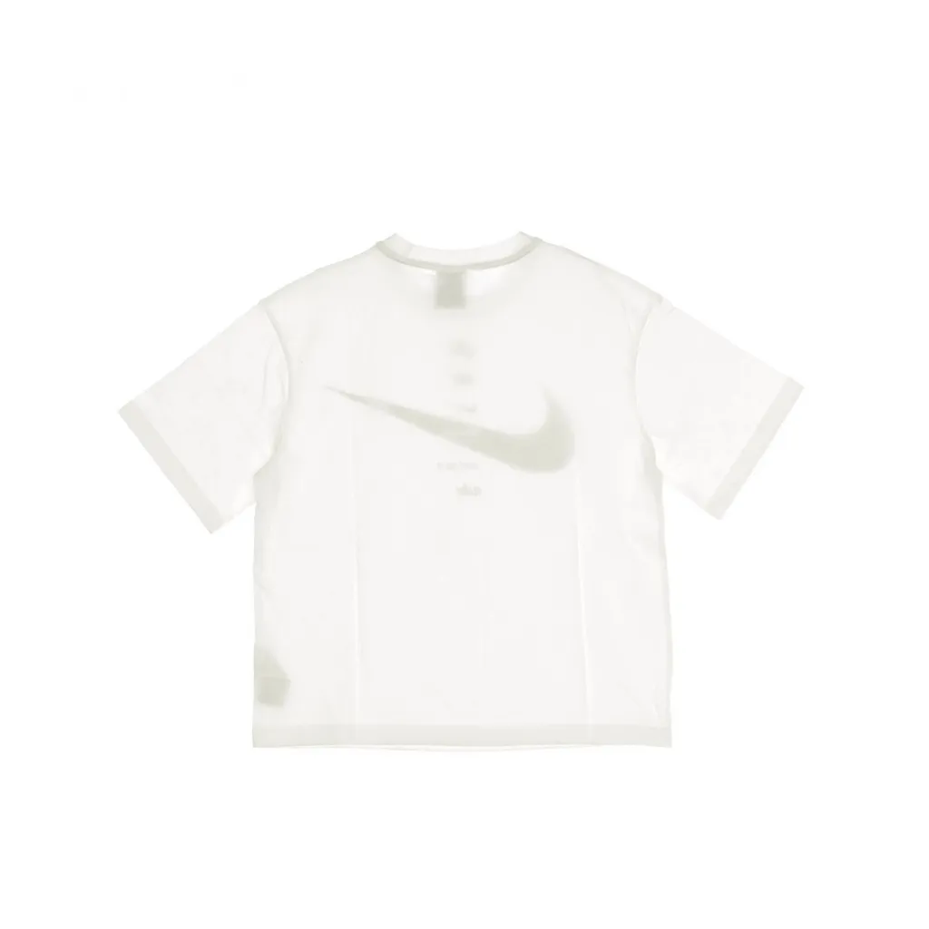 maglietta donna swoosh top WHITE/BLACK