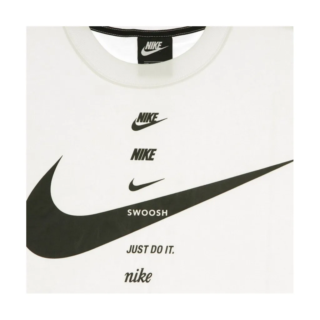 maglietta donna swoosh top WHITE/BLACK