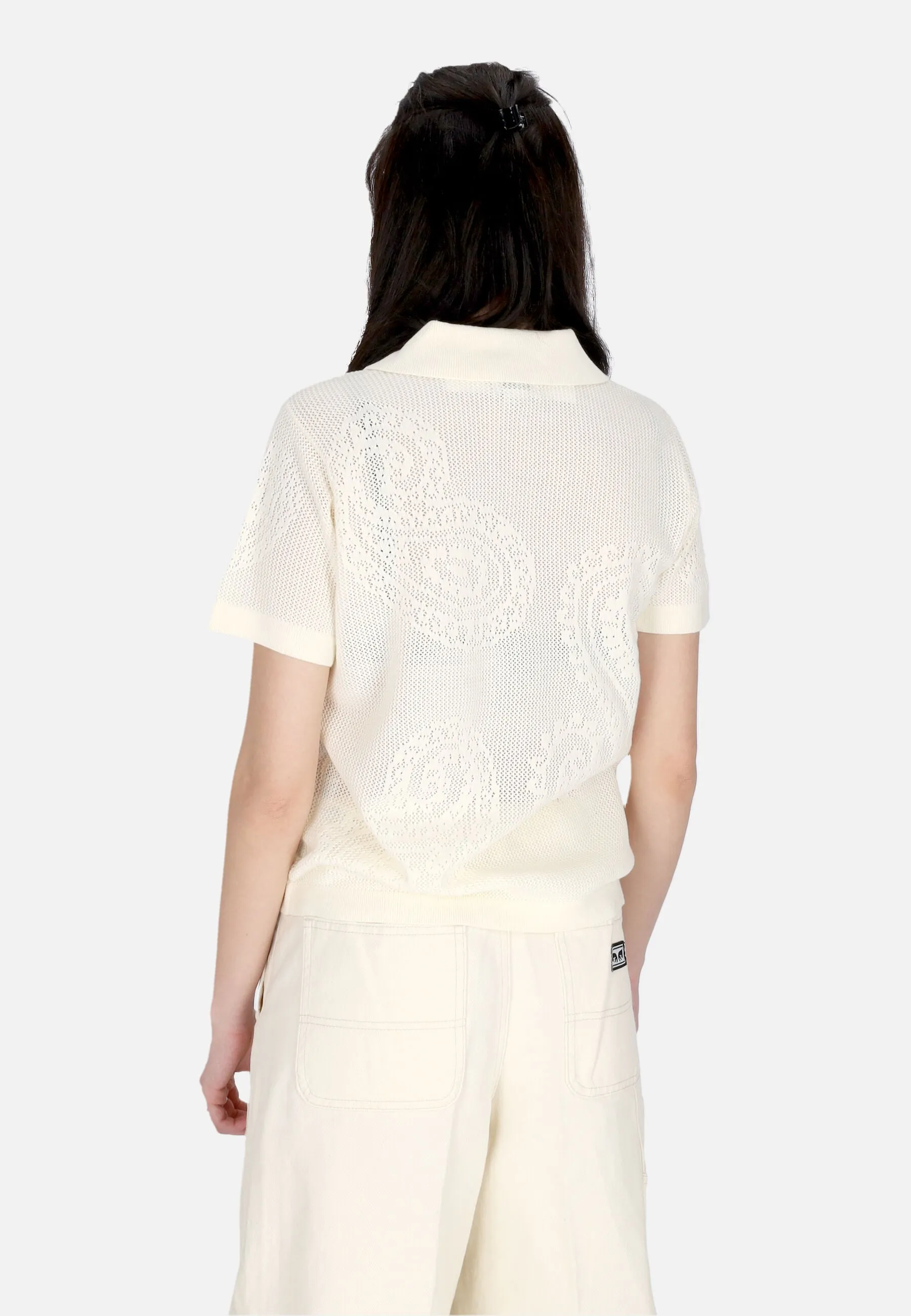 Maglietta Donna W Briana Open Knit Shirt Unbleached