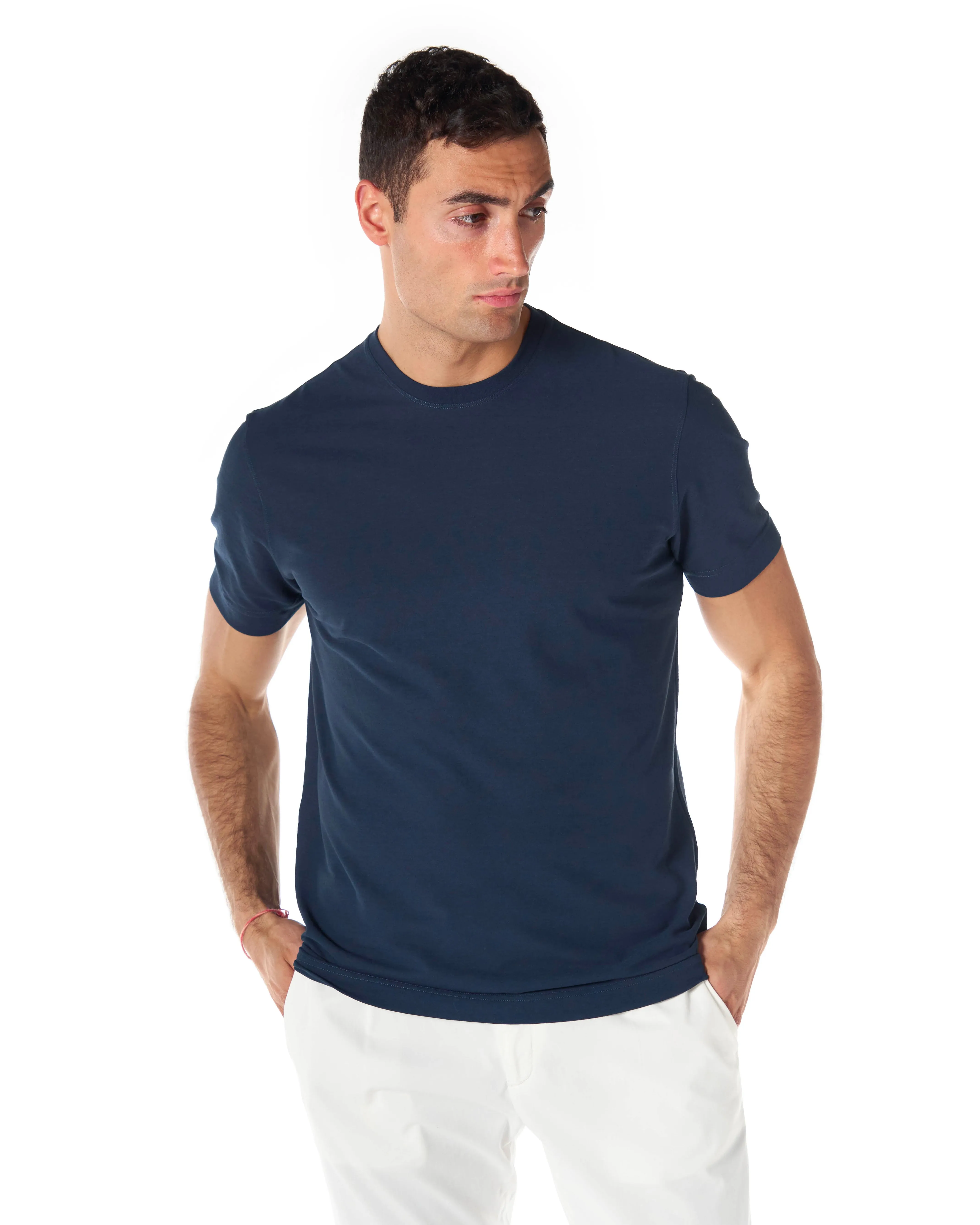 MAJESTIC Tshirt liocell color blu