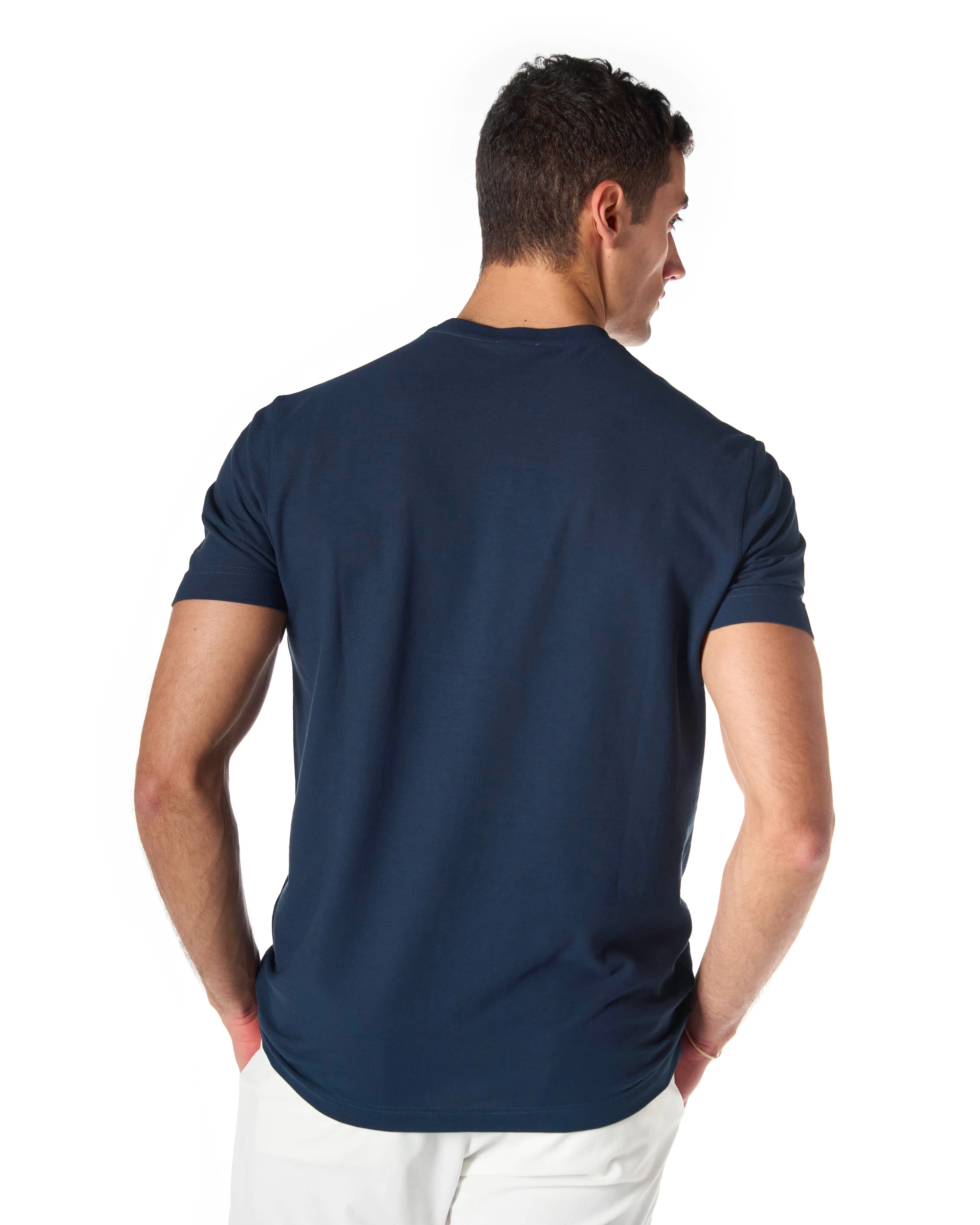 MAJESTIC Tshirt liocell color blu