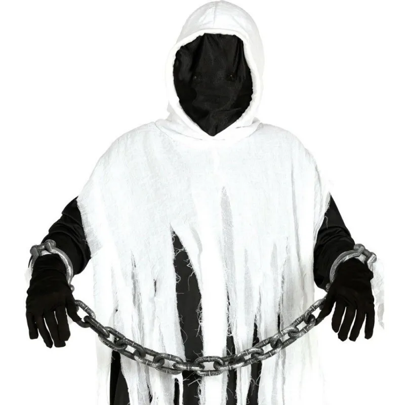 MANETTE CON CATENA PER DETENUTO 90CM IN PLASTICA PER TRAVESTIMENTI DI HALLOWEEN CARNEVALE SCENE SPETTACOLI HORROR ZOMBIE