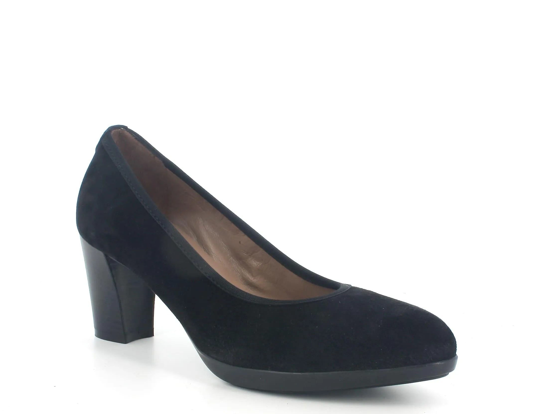 Melluso donna décolleté in camoscio nero