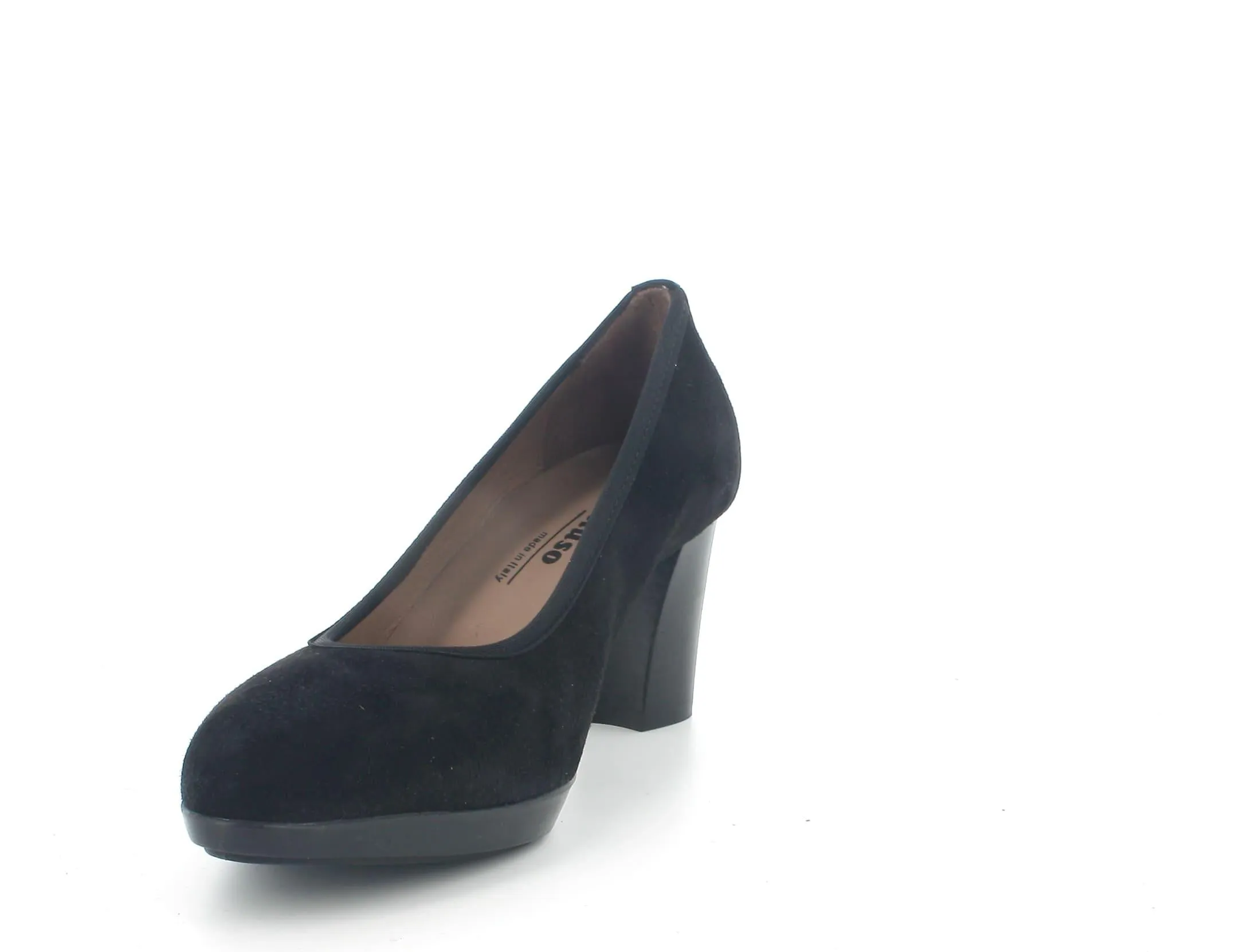Melluso donna décolleté in camoscio nero