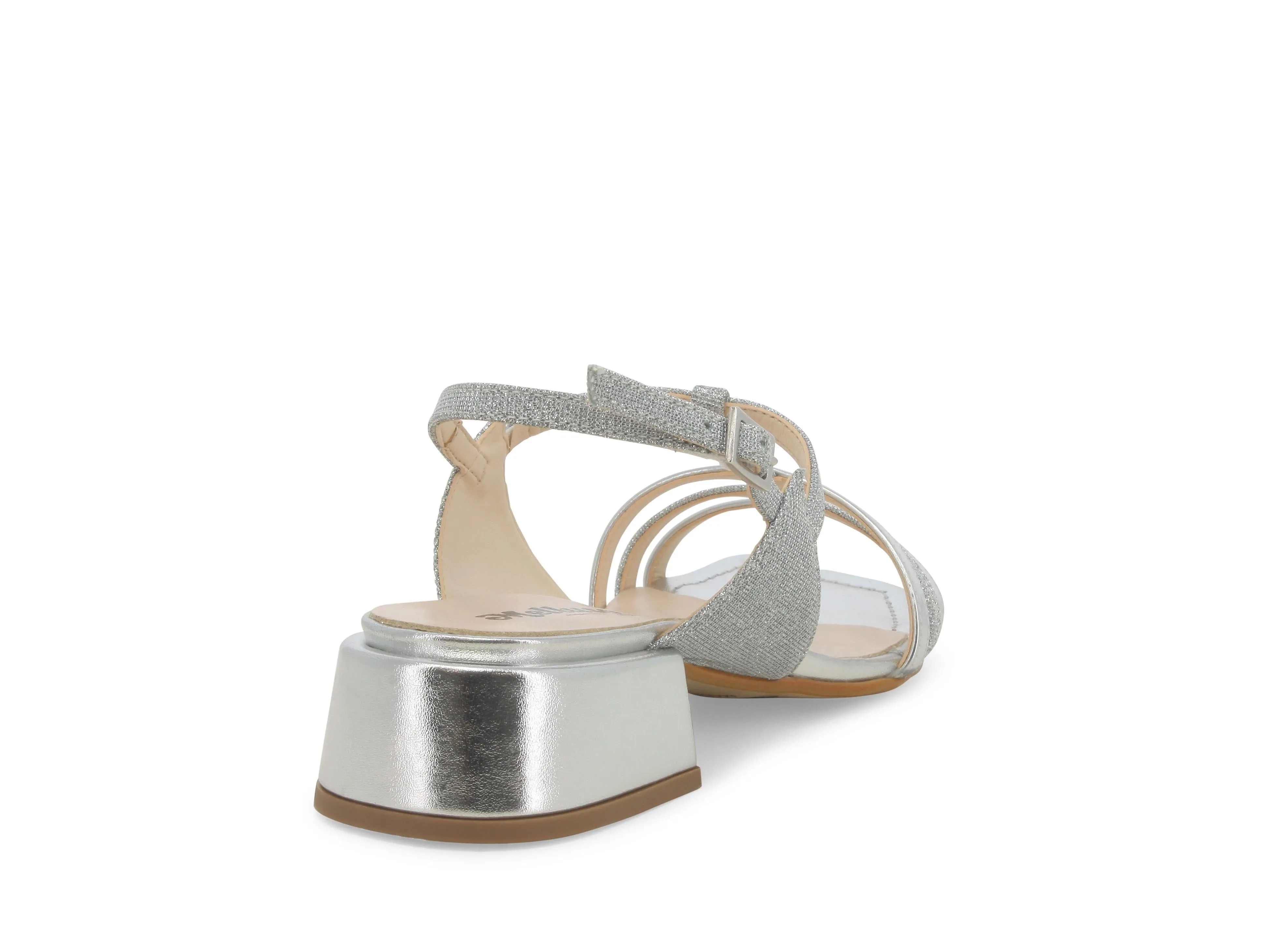 Melluso Sandali Eleganti Tacco Basso Tomaia Metallizzata