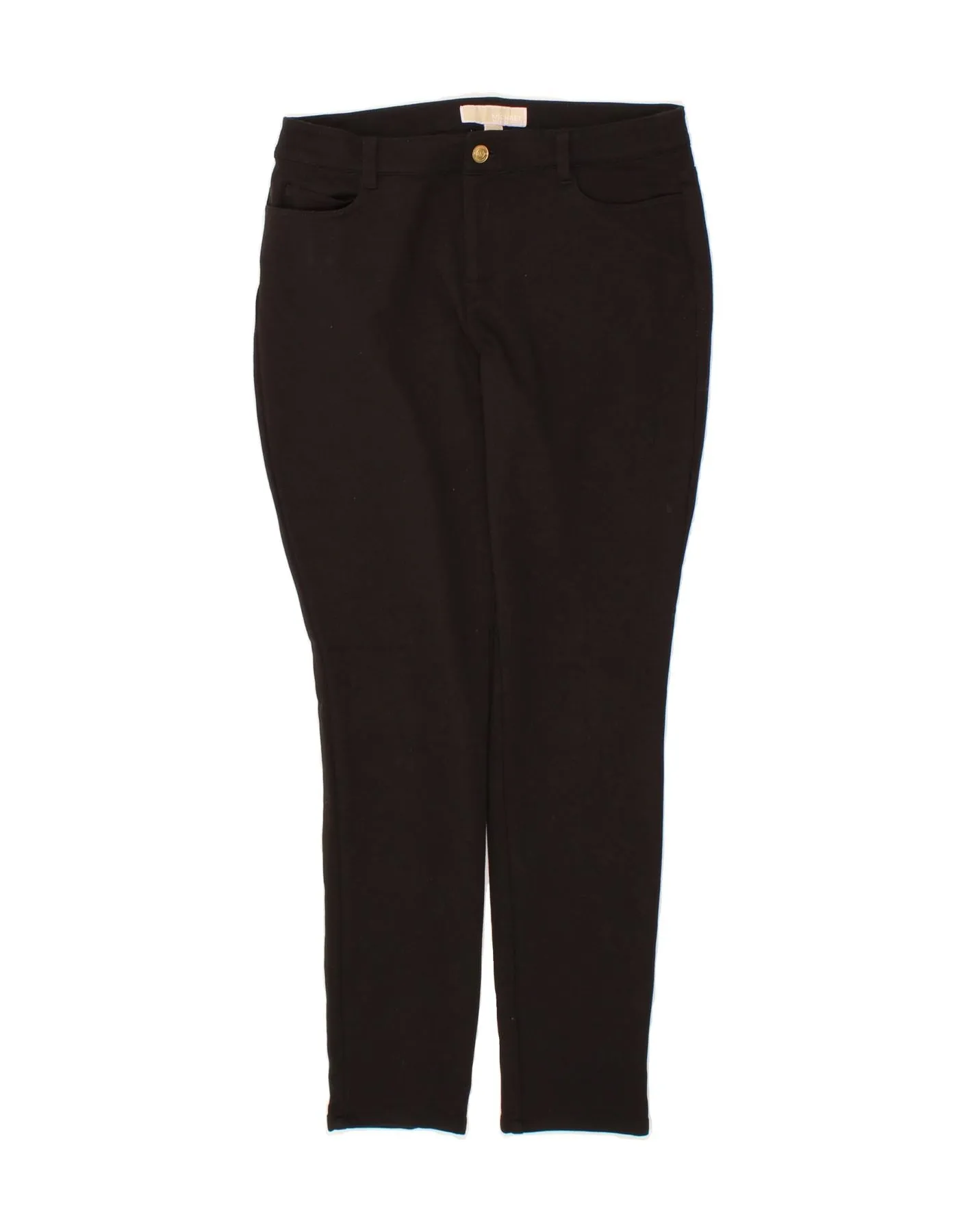 MICHAEL KORS Womens Skinny Casual Trousers US 8 Medium W26 L29 Black