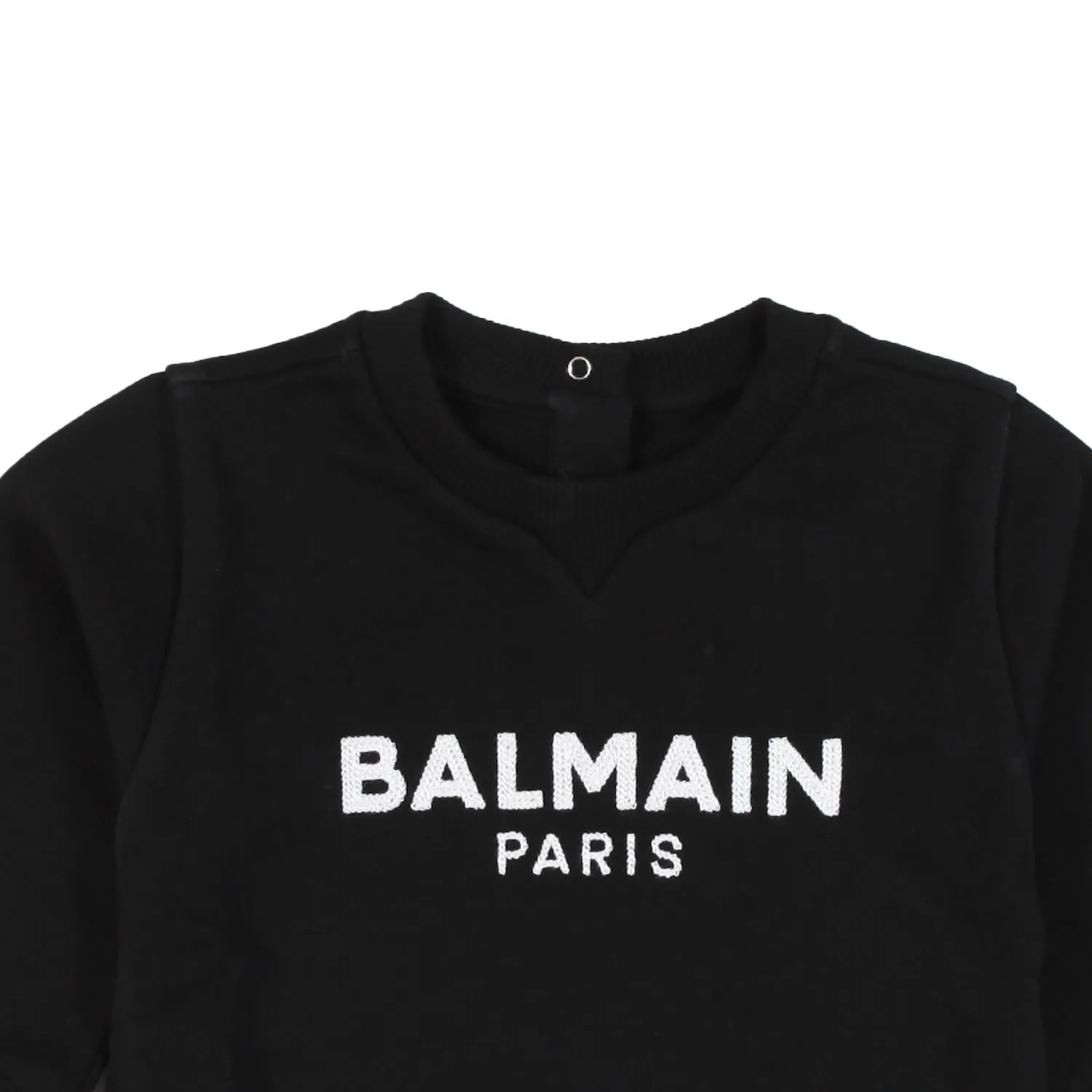 Mini Felpa Nera Con Logo Bianco Bimba E Bimbo