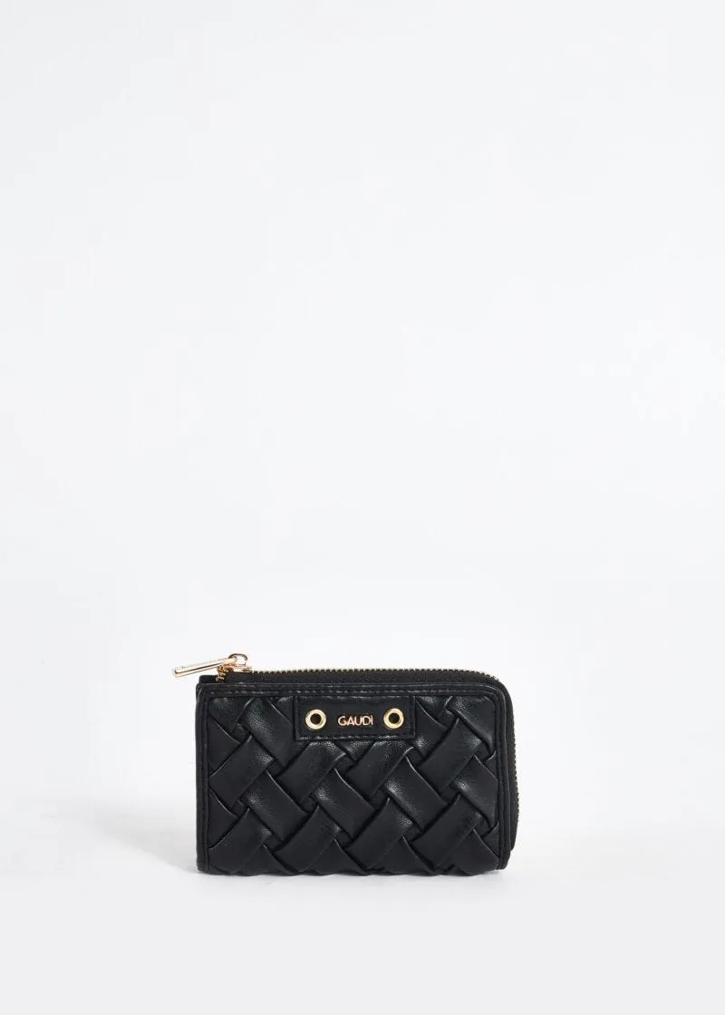 Mini portafoglio con chiusura zip around