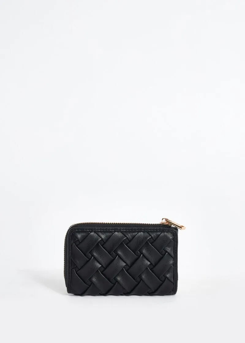 Mini portafoglio con chiusura zip around