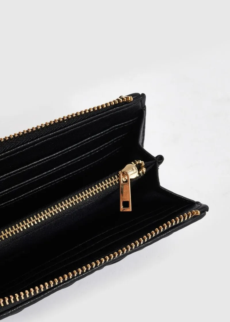 Mini portafoglio con chiusura zip around
