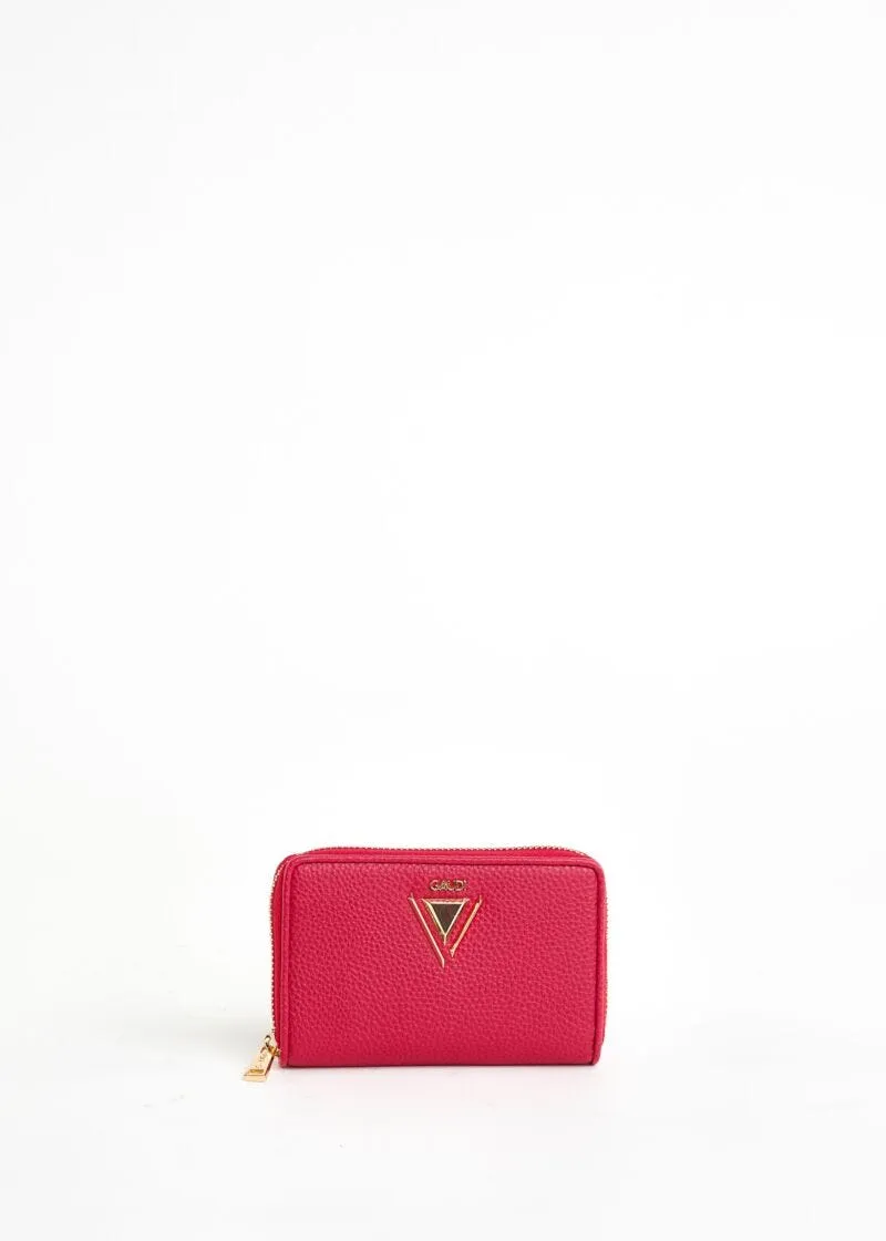 Mini portafoglio zip around con logo