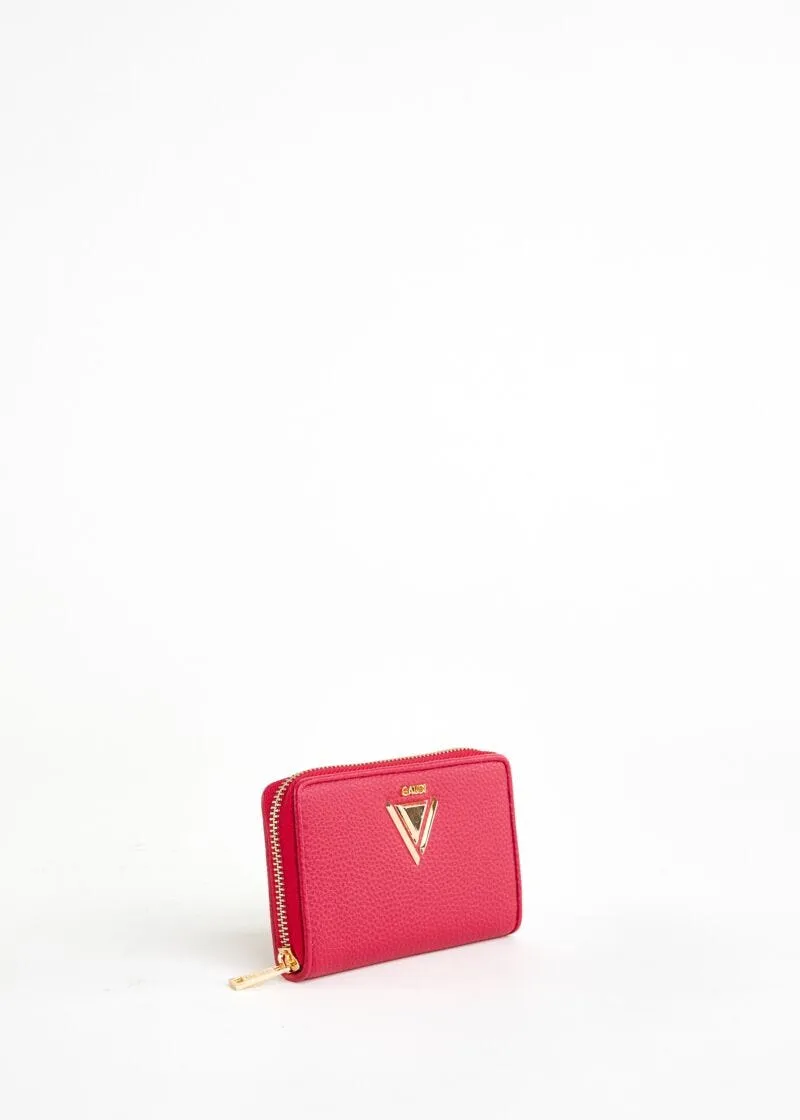 Mini portafoglio zip around con logo