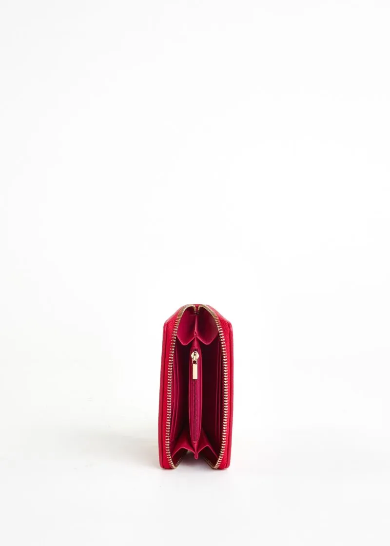 Mini portafoglio zip around con logo