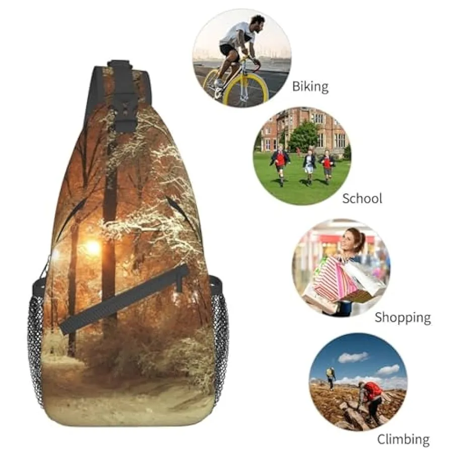 MKNAZ Borsa a tracolla per uomo e donna, leggera, a tracolla, per escursionismo, ciclismo, viaggi 192008790