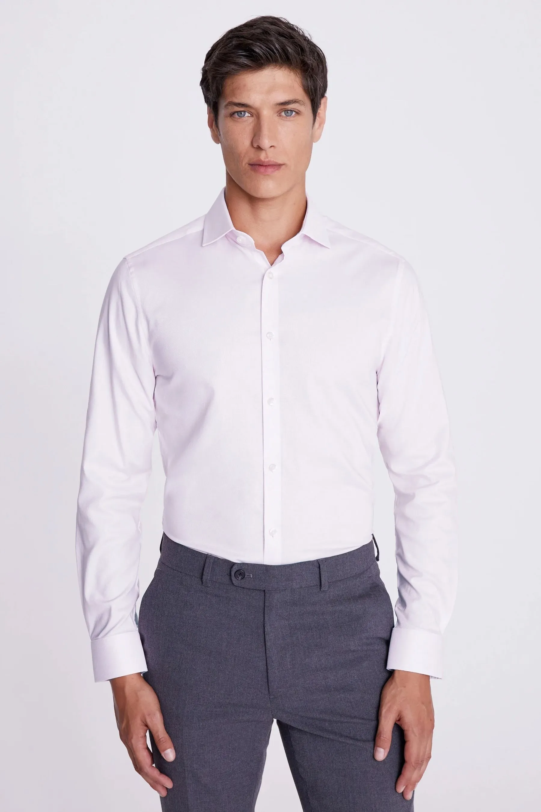 MOSS 100% Cotton Dobby Stretch Shirt    