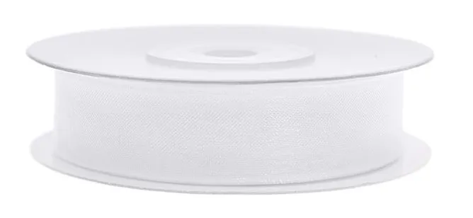Nastro regalo satinato bianco 25m