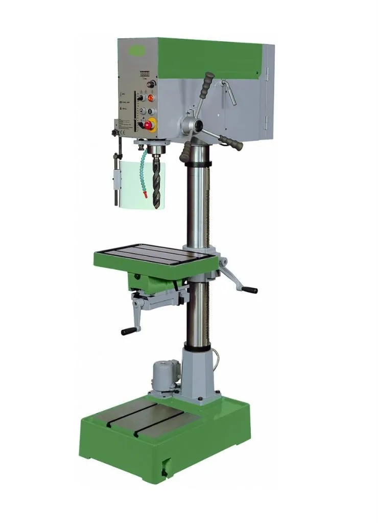 NEBES TC32IMTG Trapano a colonna professionale con pompa lubrorefrigerante per foratura e maschiatura, potente motore a cinghia 