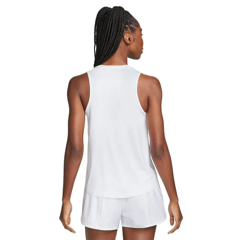 Nike Canotta Running One Swoosh Bianco Nero Donna
