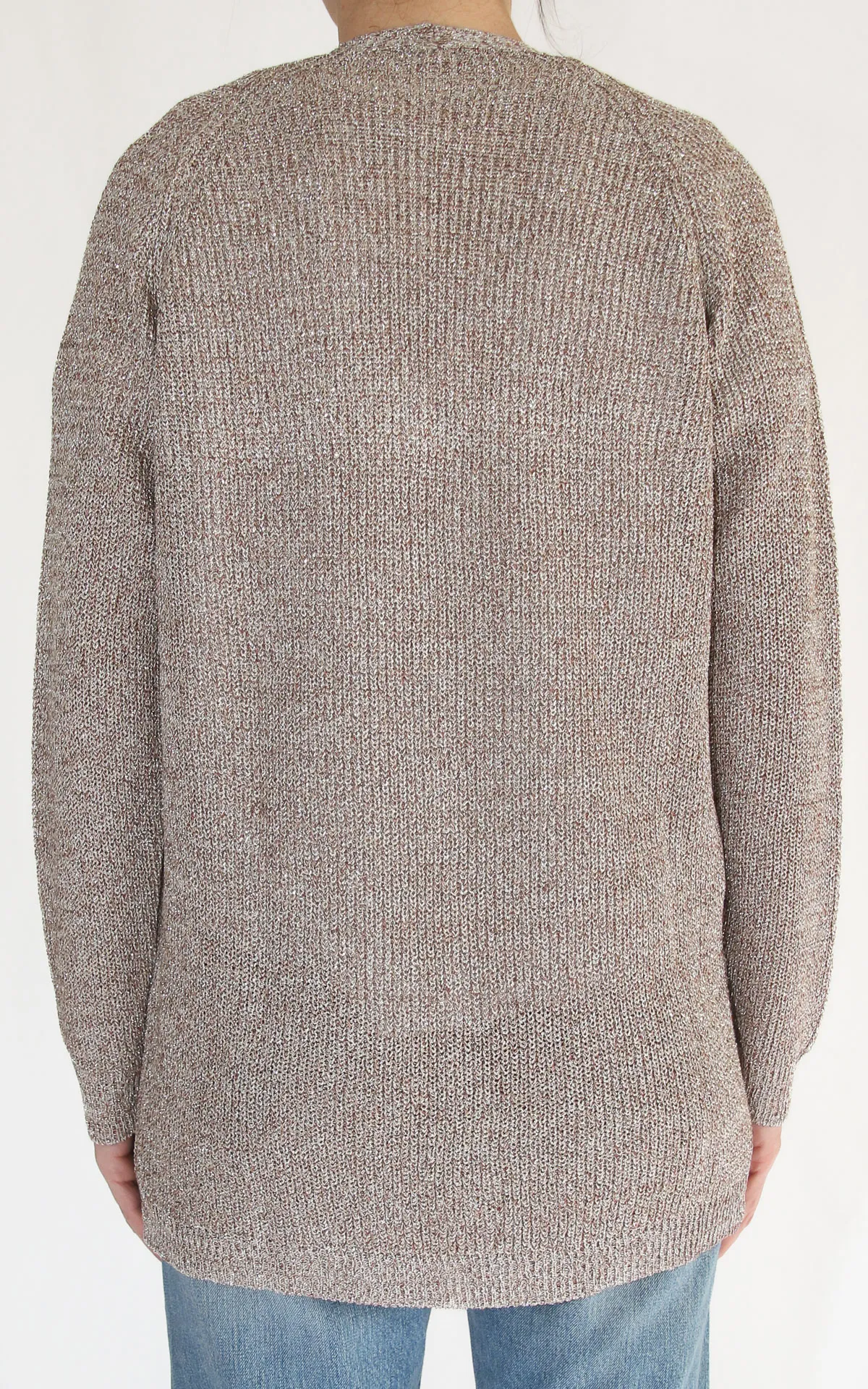 Off-on – Cardigan lurex – Camel