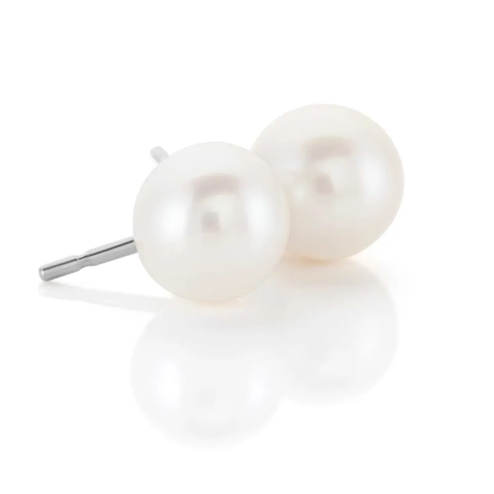 Orecchini Lobo Gabrielle Oro Bianco 375/1000 Perla D'Acqua Dolce Bianco 1413423