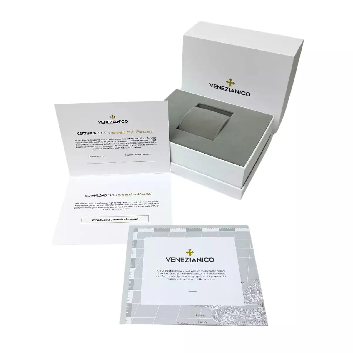 Orologio Venezianico Bucintoro 42 mm Bianco Acciaio 8221510C