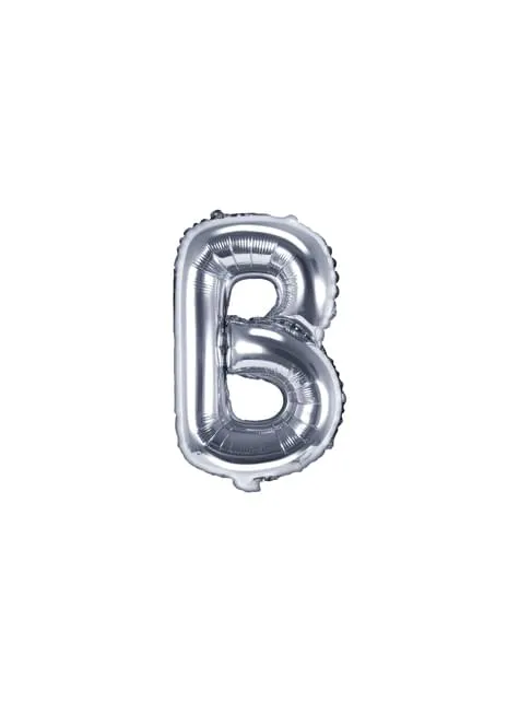 Palloncino di foil lettera B argentato (35cm)