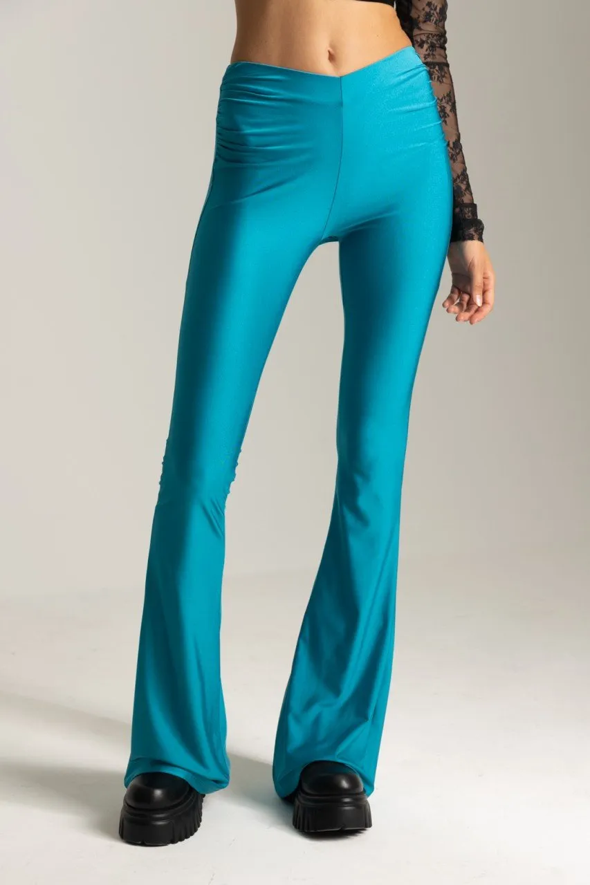 Pantaloni flare Dian BLU SERPENT