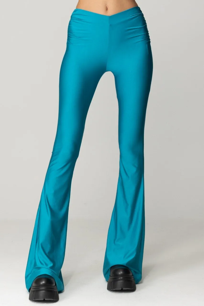 Pantaloni flare Dian BLU SERPENT