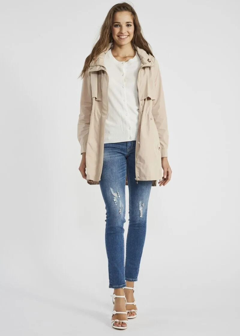 Parka in nylon con cappuccio