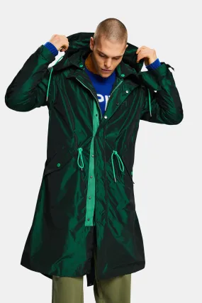 Parka metallizzato con zip