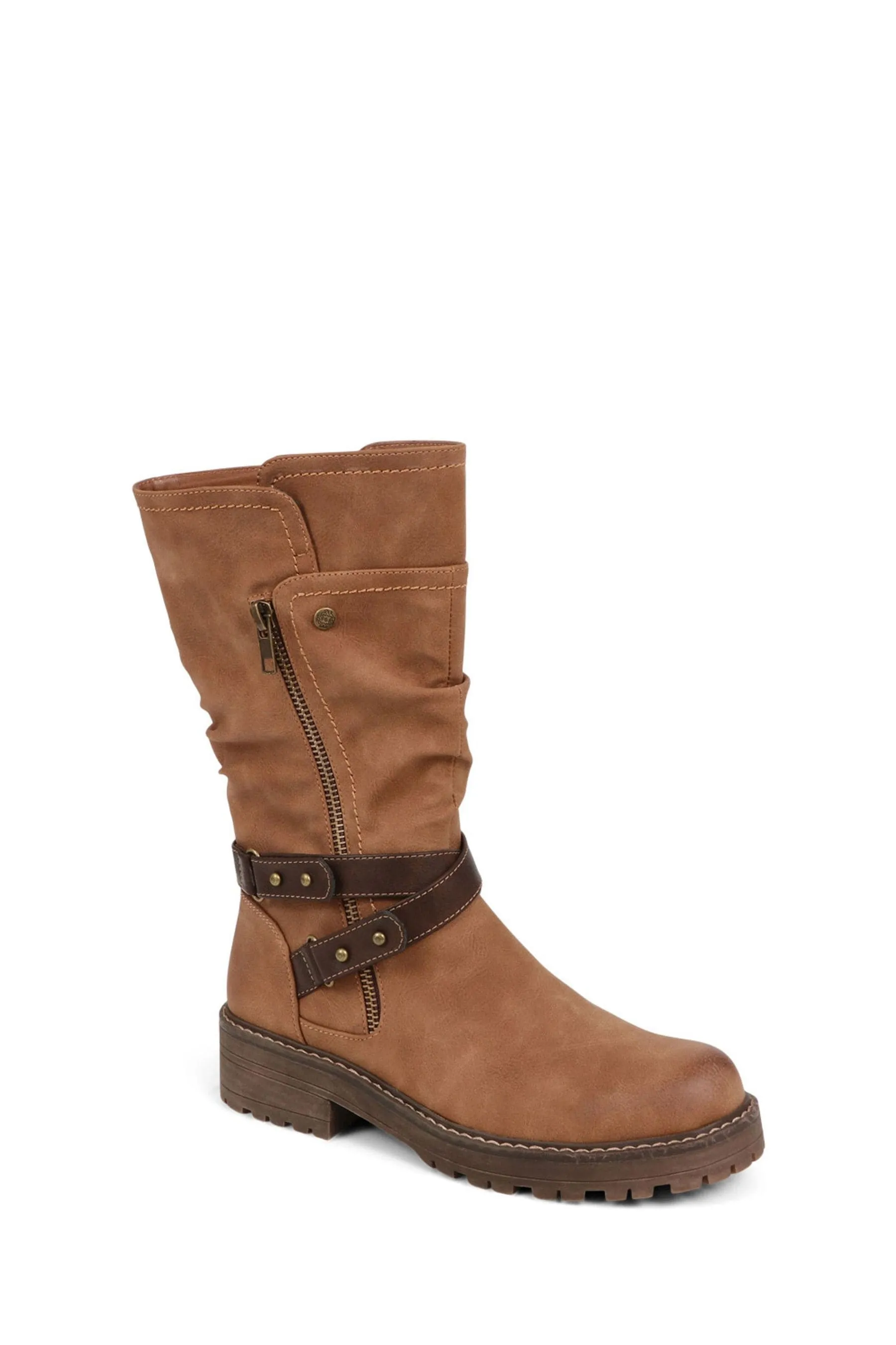 Pavers - Marrone al polpaccio con zip - Stivali