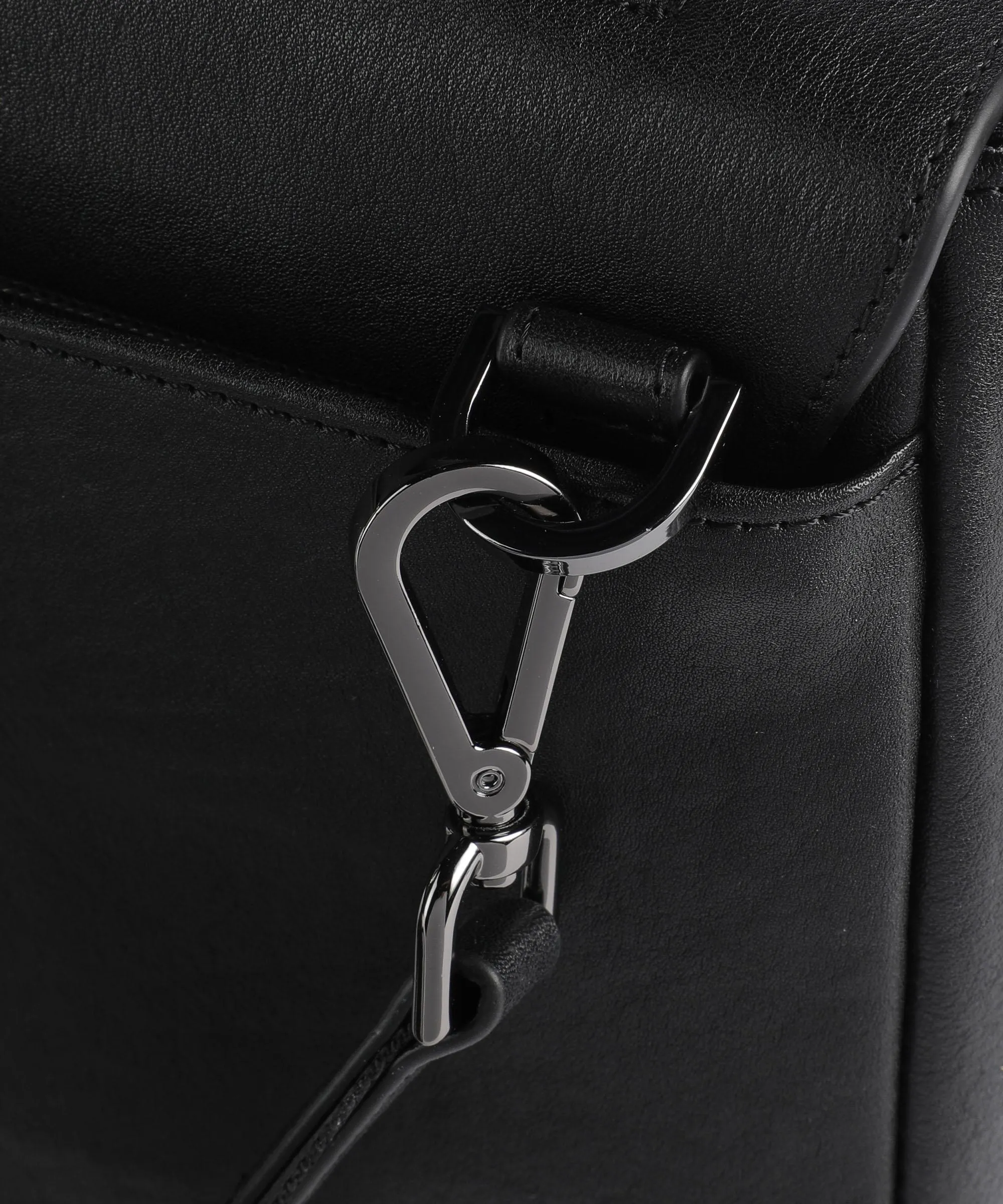  Piquadro Black Square Borsa a tracolla pelle di vacchetta grana nero  