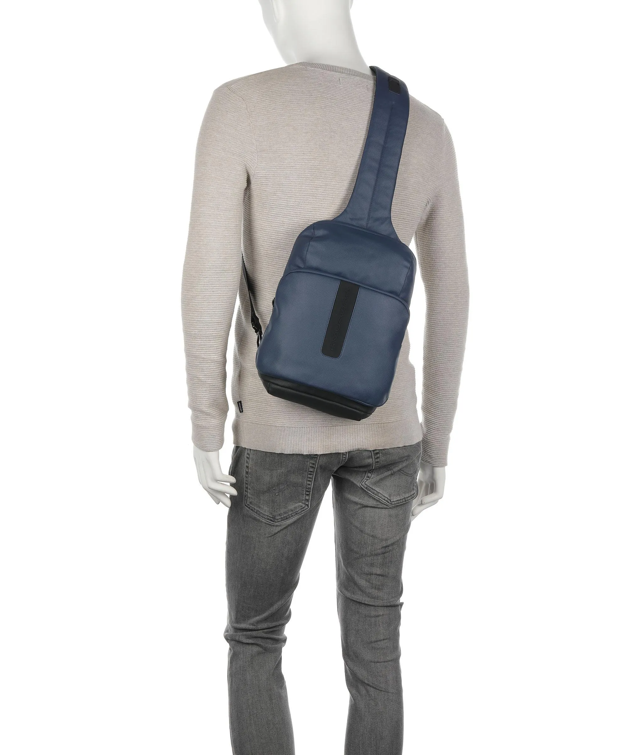  Piquadro Hidor Borsa sling nylon blu scuro  