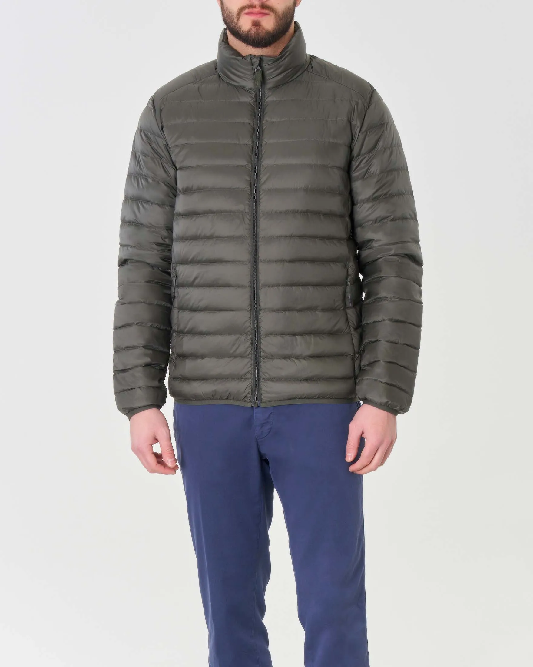 Piumino 100 grammi verde militare senza cappuccio