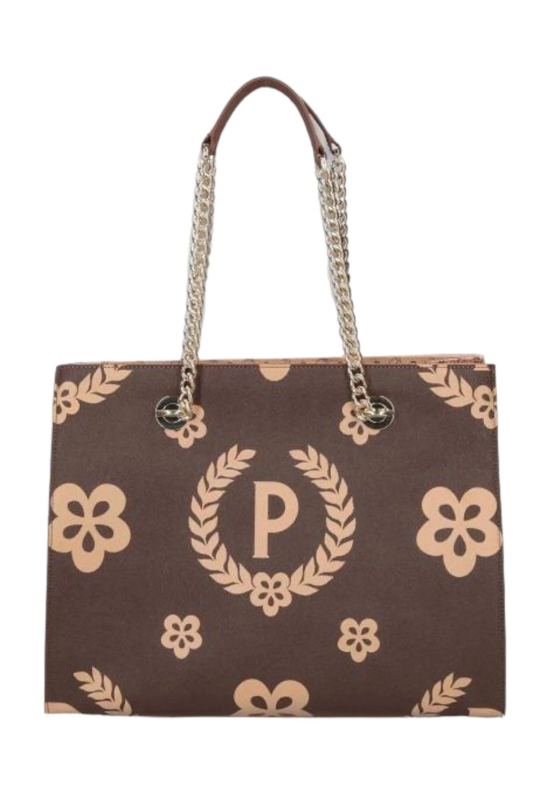 POLLINI Borsa Tote Donna Marrone Crema TE8472PP0DQ1E11A