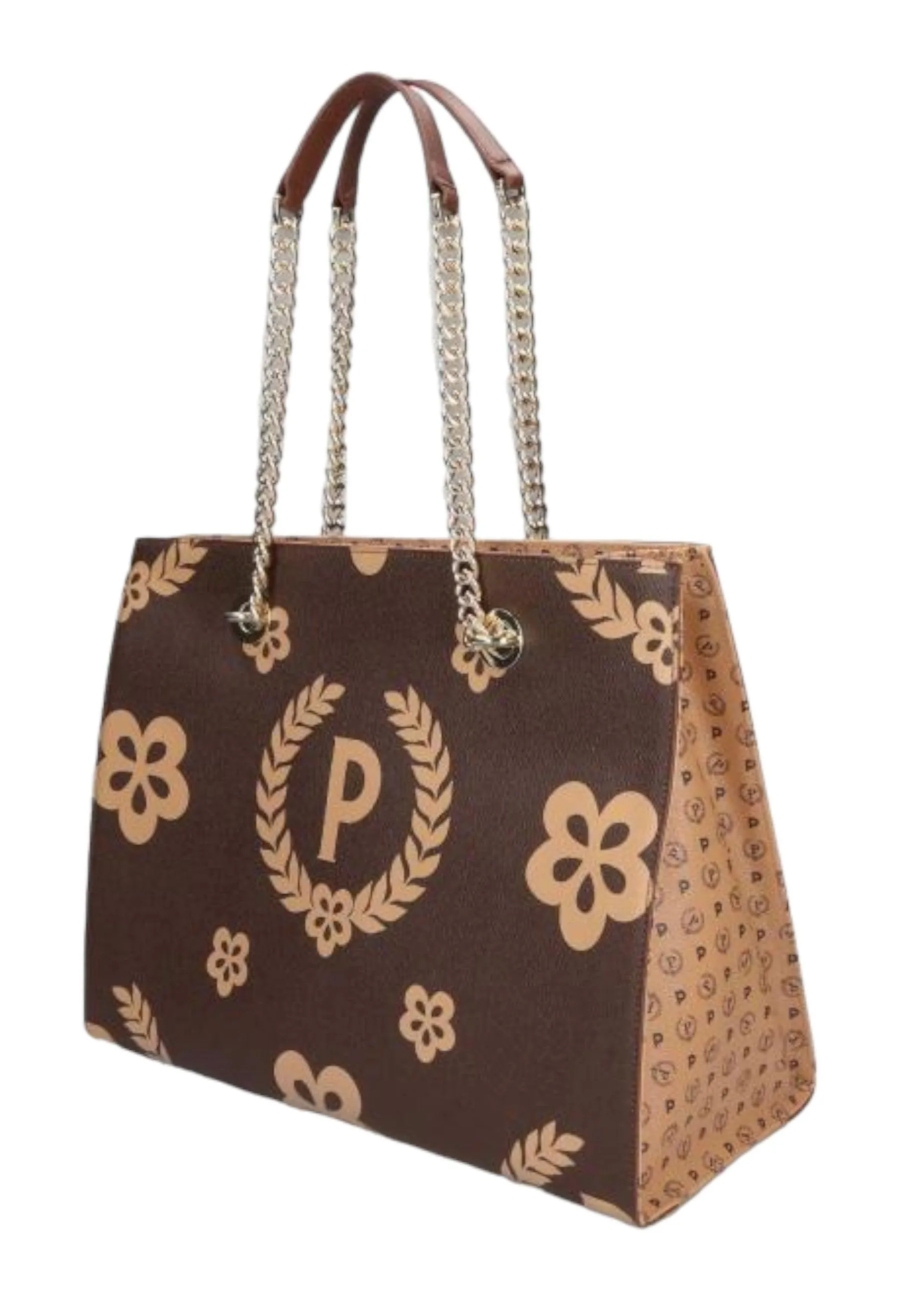 POLLINI Borsa Tote Donna Marrone Crema TE8472PP0DQ1E11A