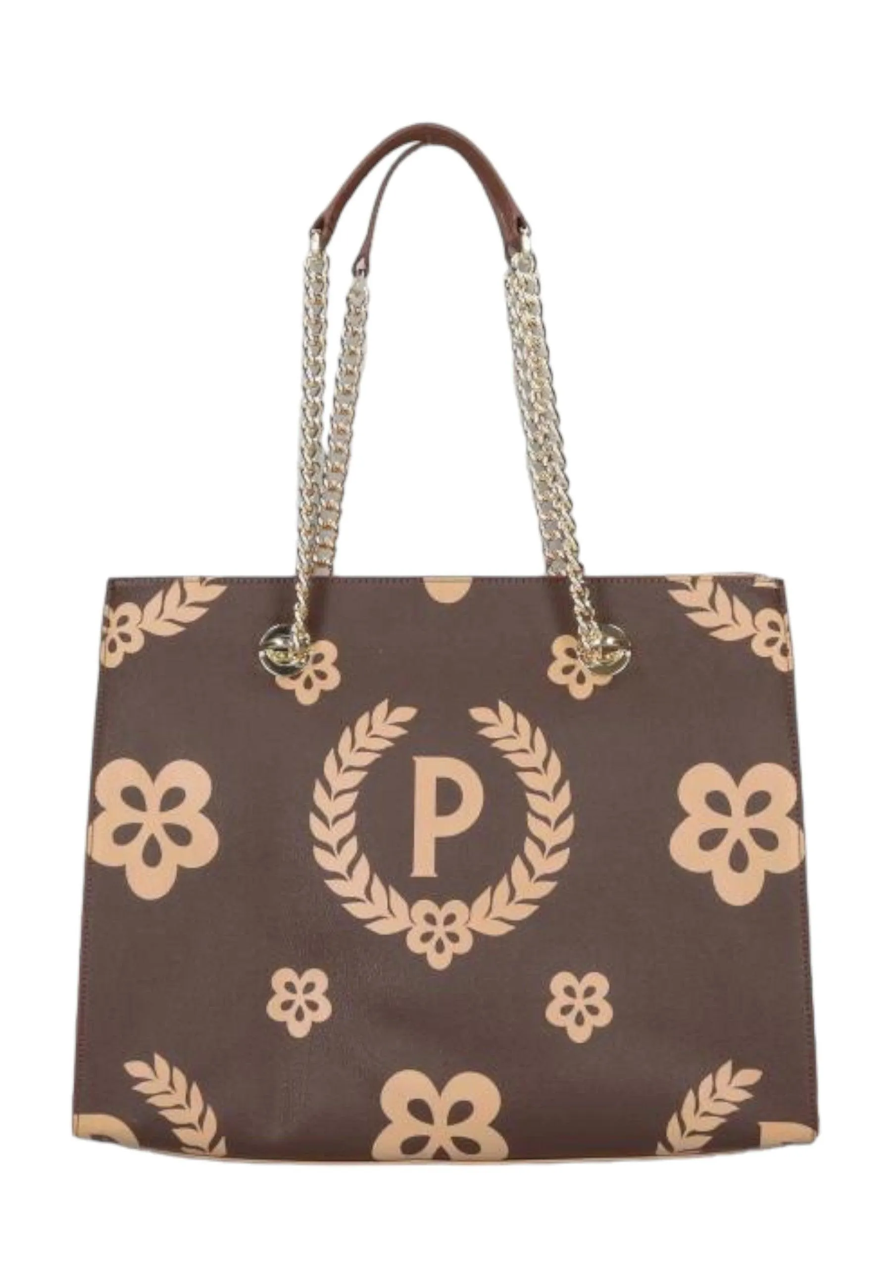 POLLINI Borsa Tote Donna Marrone Crema TE8472PP0DQ1E11A