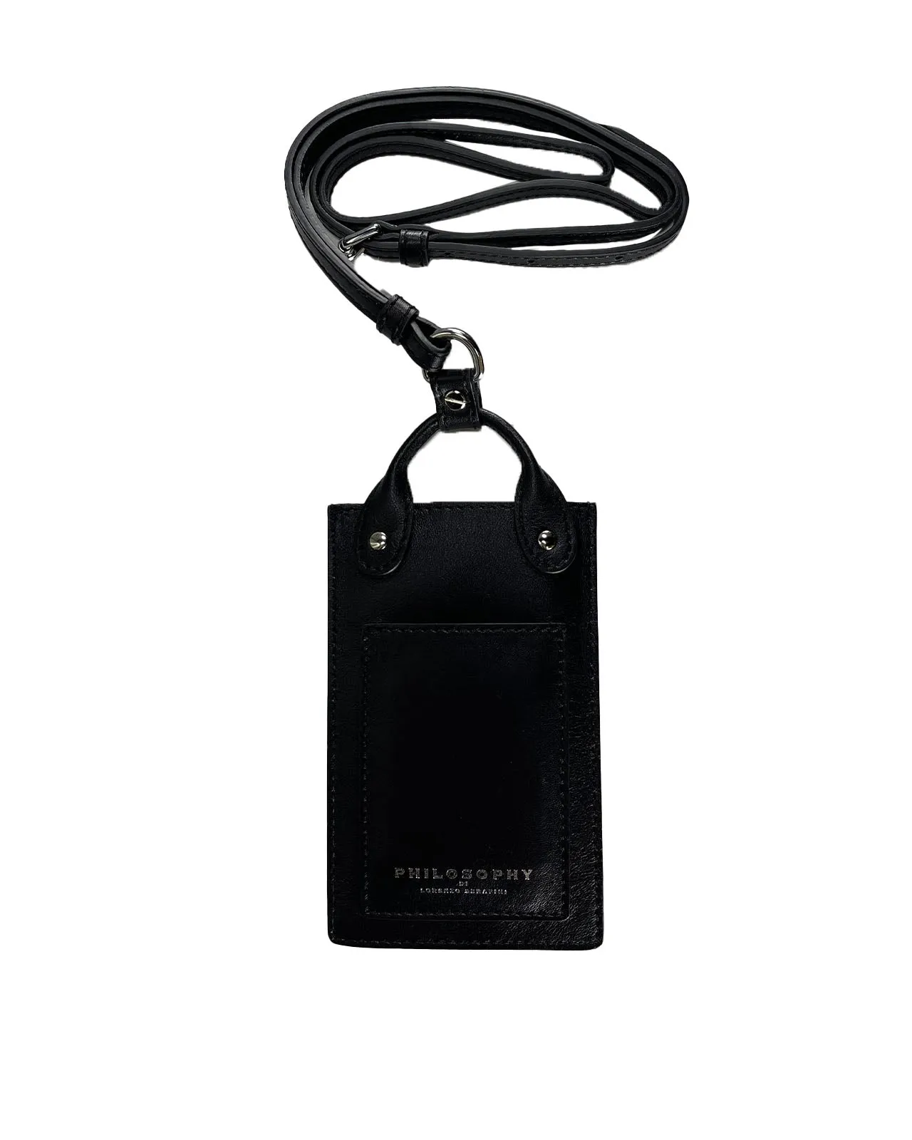 Porta cellulare pelle nera