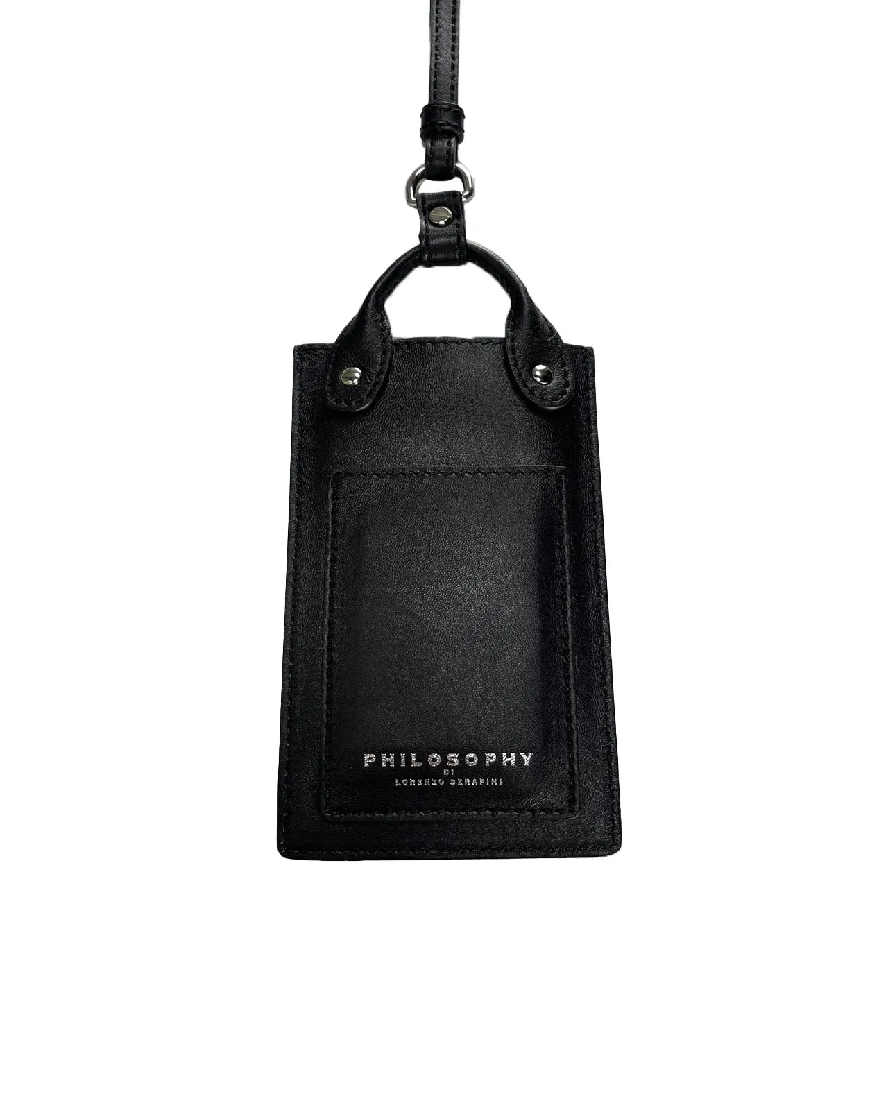 Porta cellulare pelle nera