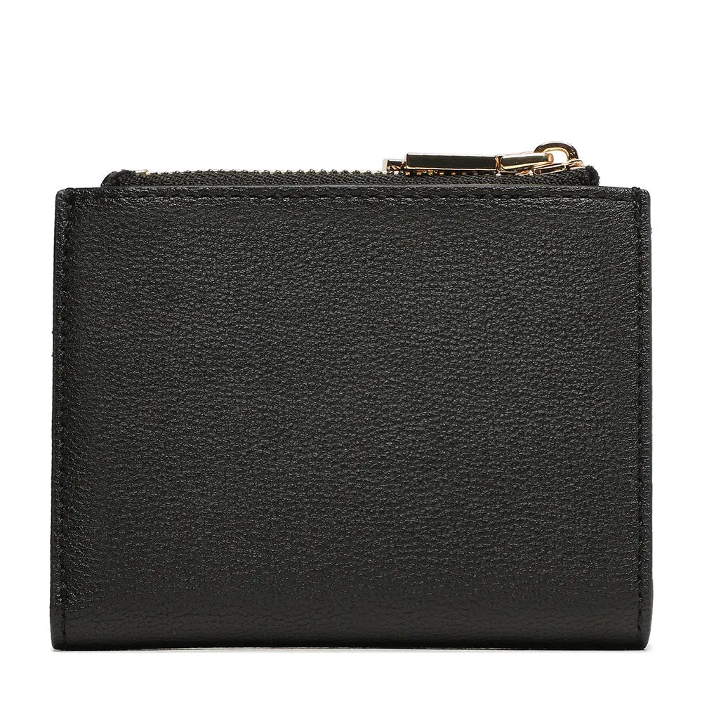 Portafoglio Donna Piccolo con Bottone LOVE MOSCHINO linea Gold Metal Logo Nero JC5642