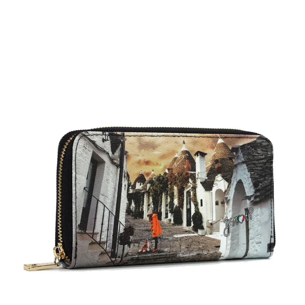 Portafoglio Donna Y NOT YES-361 Stampa Life in Trulli Chiusura Zip Around