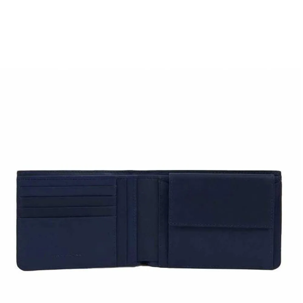 Portafoglio Uomo con Portamonete Piquadro In Pelle Blu - PU257W122R