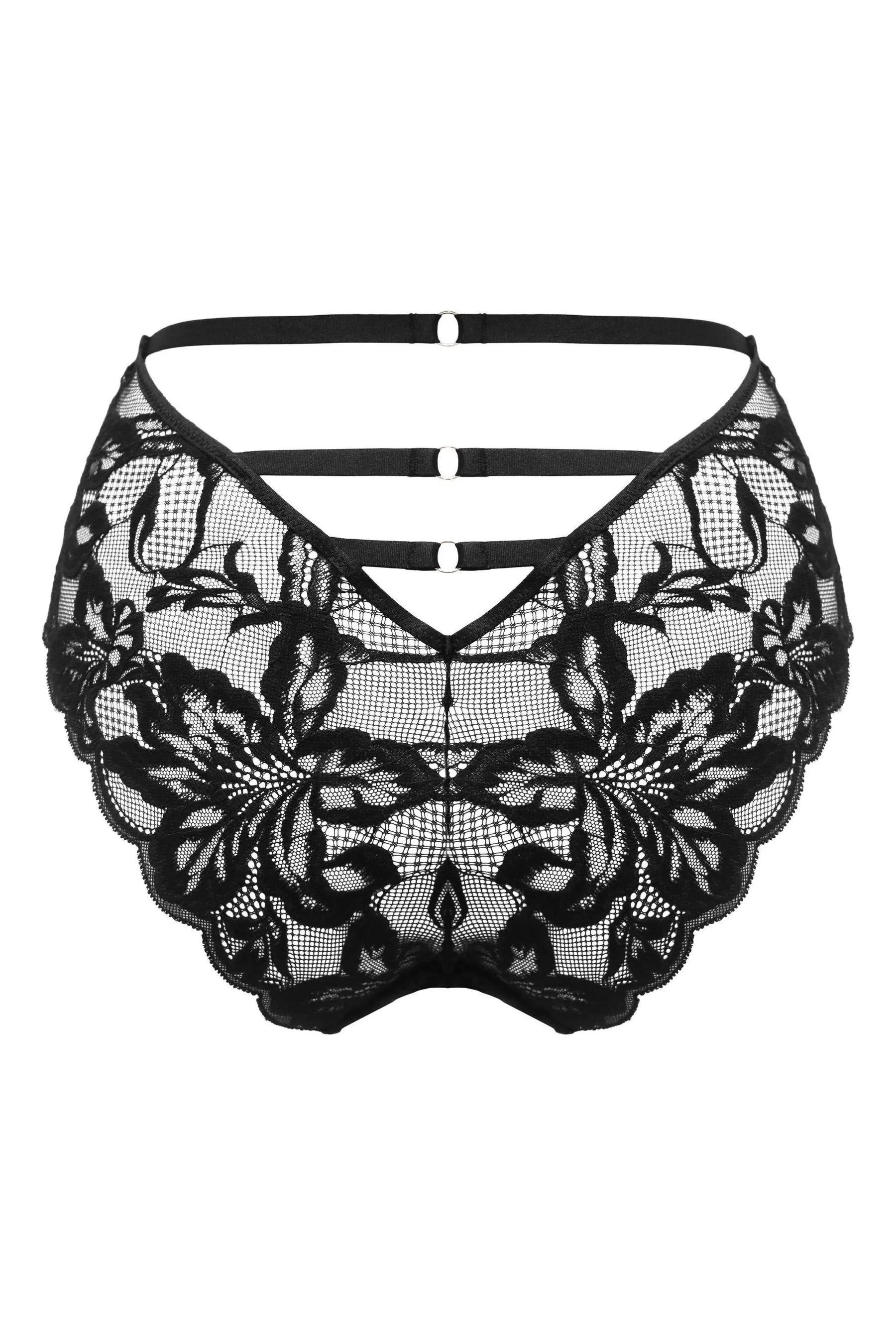 Pour Moi - Onyx - Slip sgambata brasiliana a vita alta